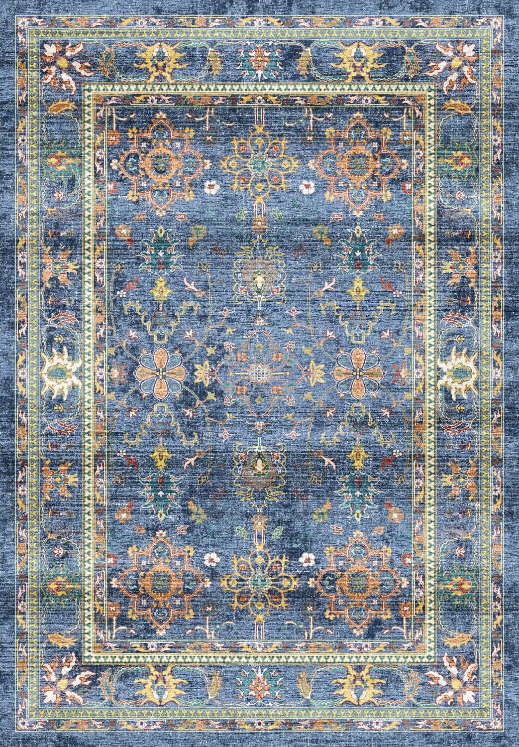 Wiltonmatta - Livley (mörkblå) (Storlek: 200 x 280 cm)