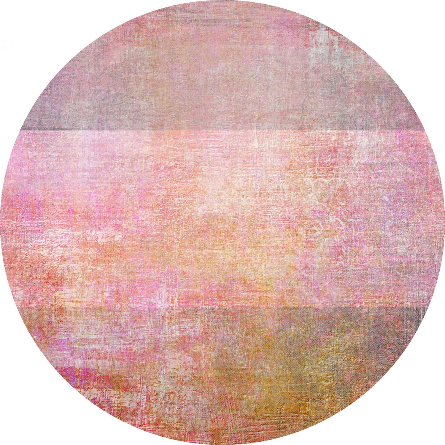 Rund matta - Cicoria (rosa/lila) (Storlek: Ø 200 cm)