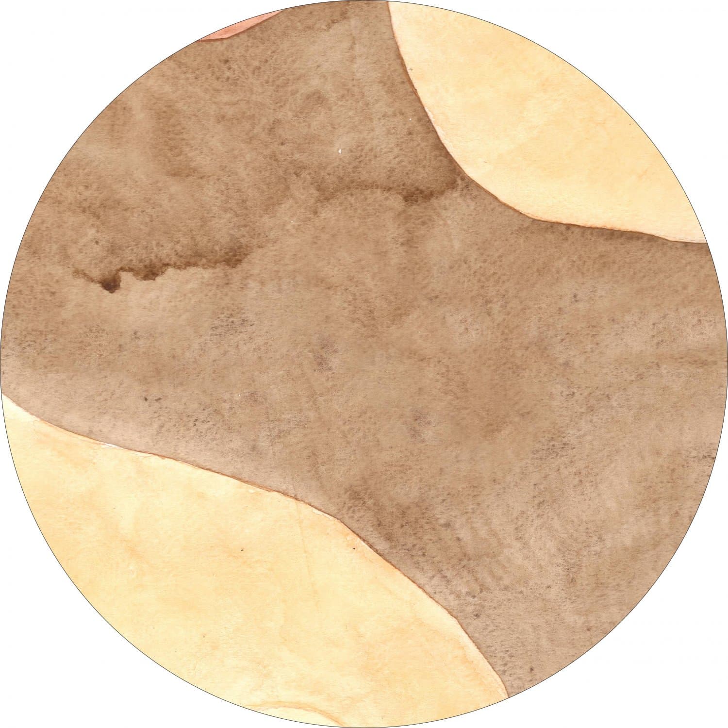 Rund matta - Nisa (brun/beige) (Storlek: Ø 180 cm)