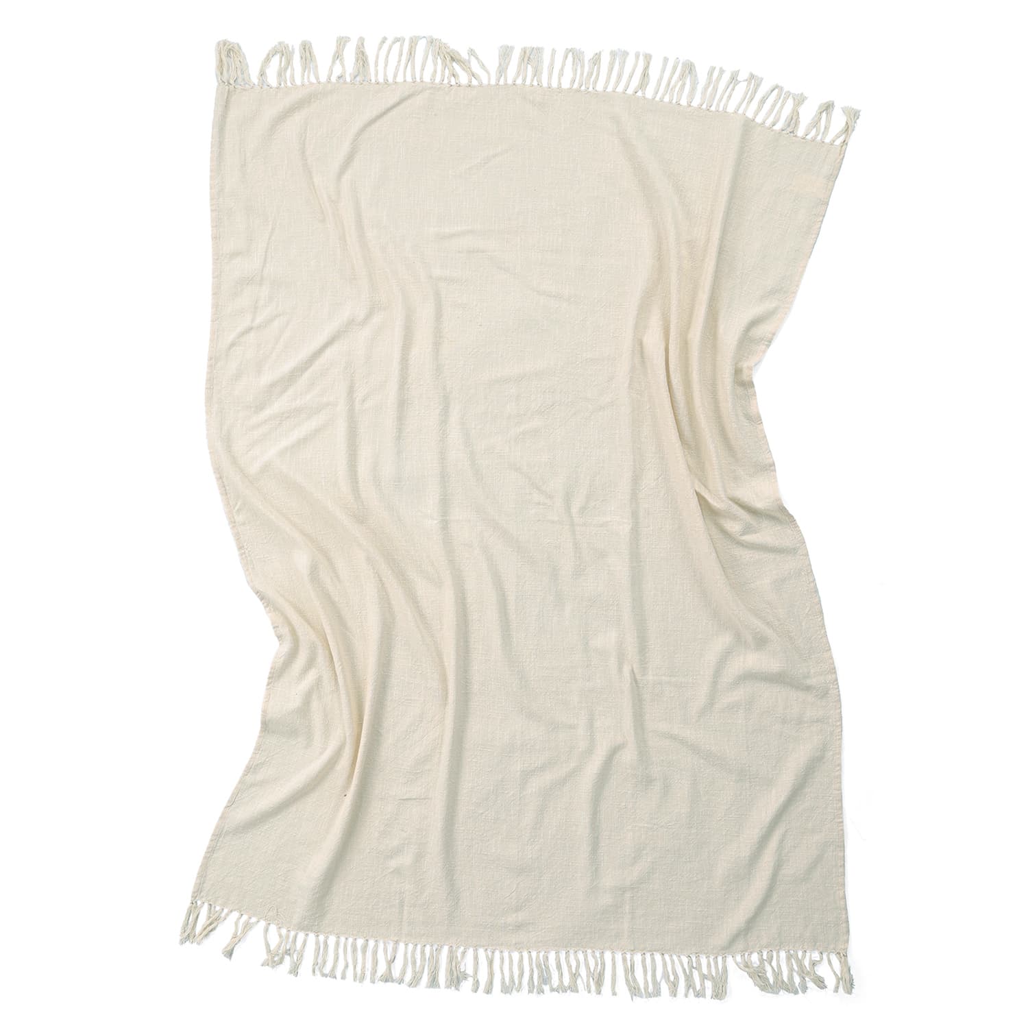 Filtar - Veya cotton throw (cream) (Storlek: 130 x 170 cm)