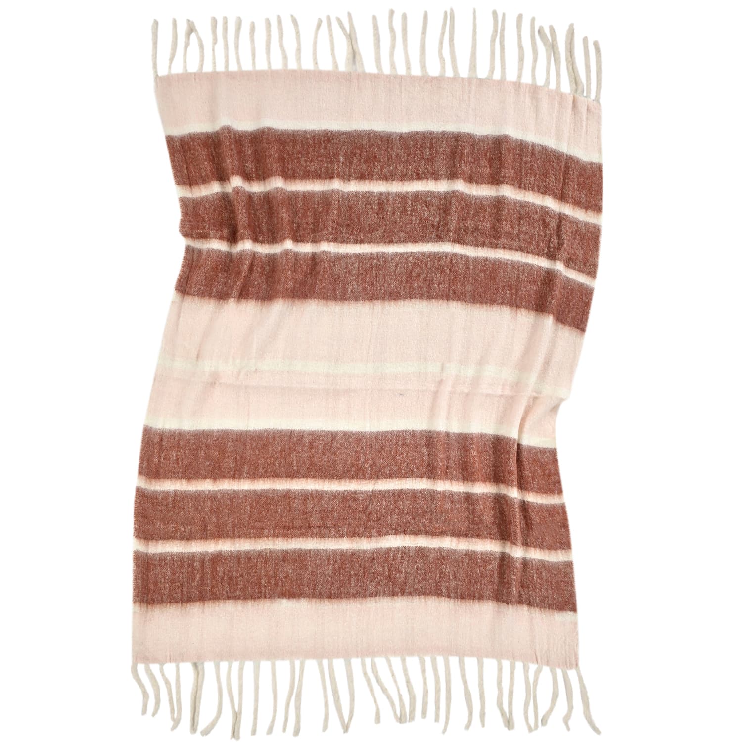 Filtar - Pläd i ullmix - Charlotte (rosa) (Storlek: 130 x 170 cm)