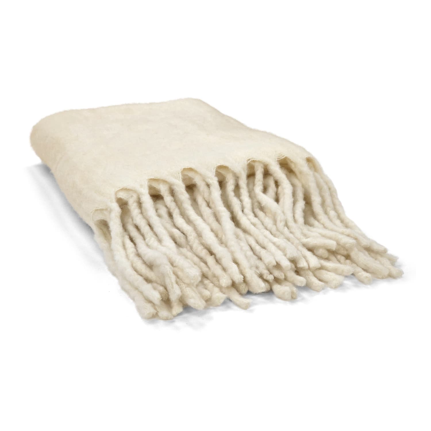 Filtar - Pläd i ullmix - Samantha (offwhite) (Storlek: 130 x 170 cm)