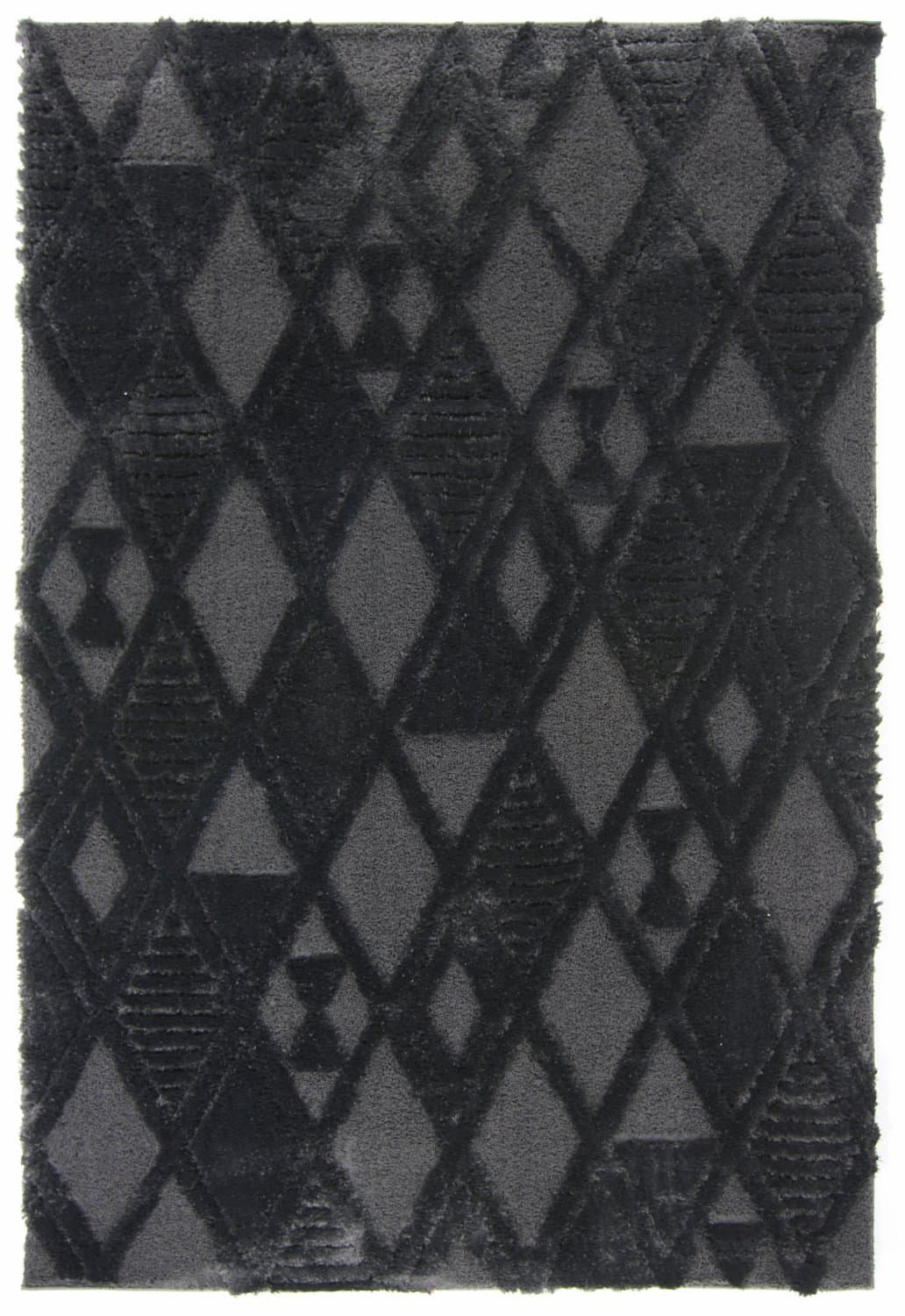 Ryamattor - Rostock (svart) (Storlek: 160 x 230 cm)