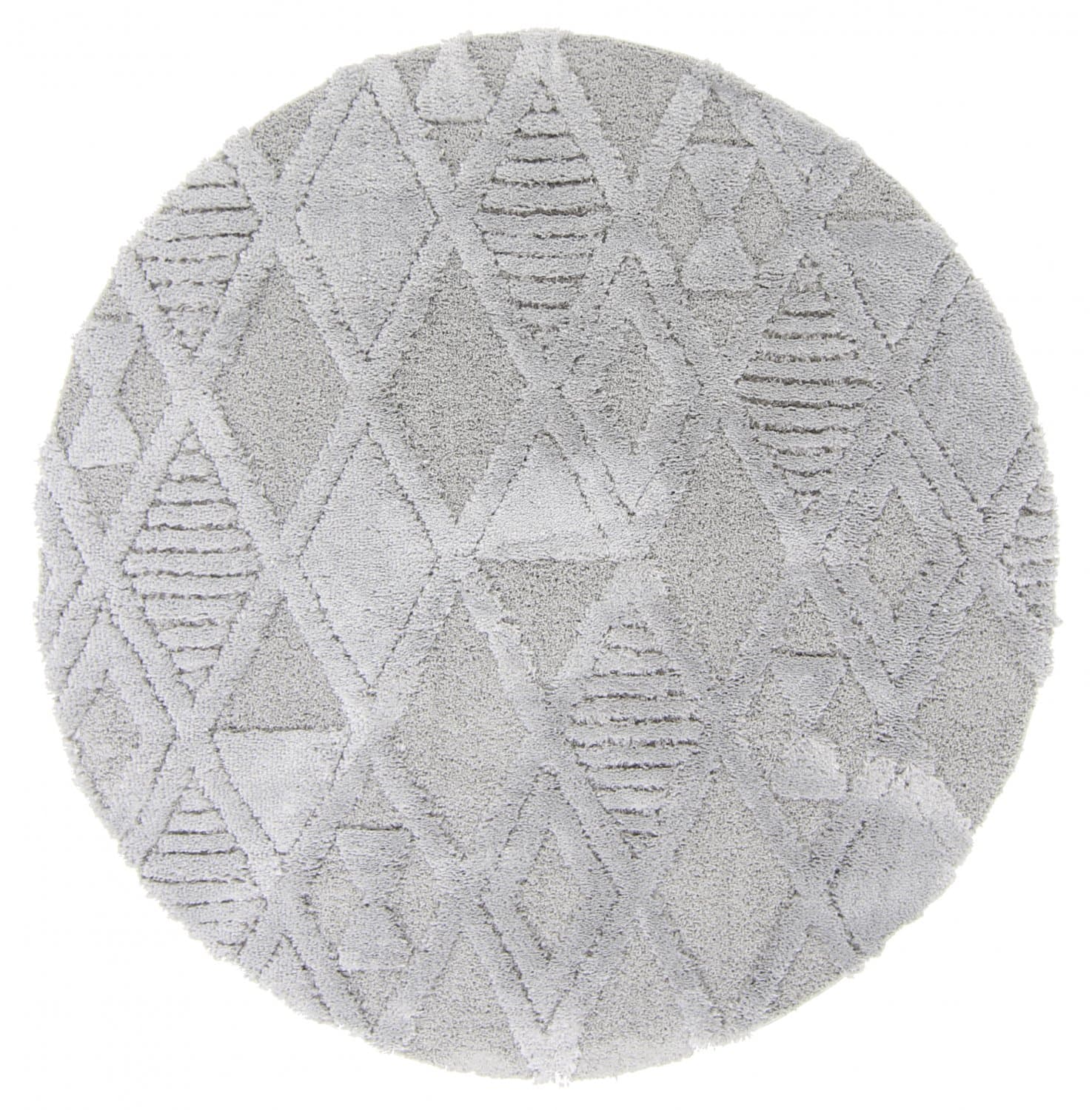 Runda mattor - Rostock (grå) (Storlek: Ø 160 cm)