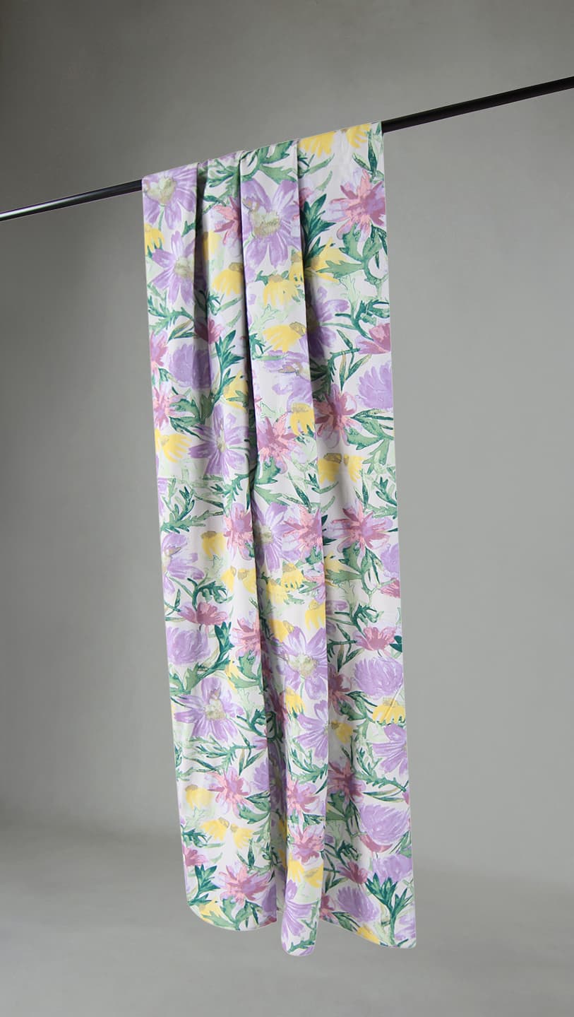Gardiner - Bomullsgardin Cutie (lila) (Storlek: 140 x 250 cm)