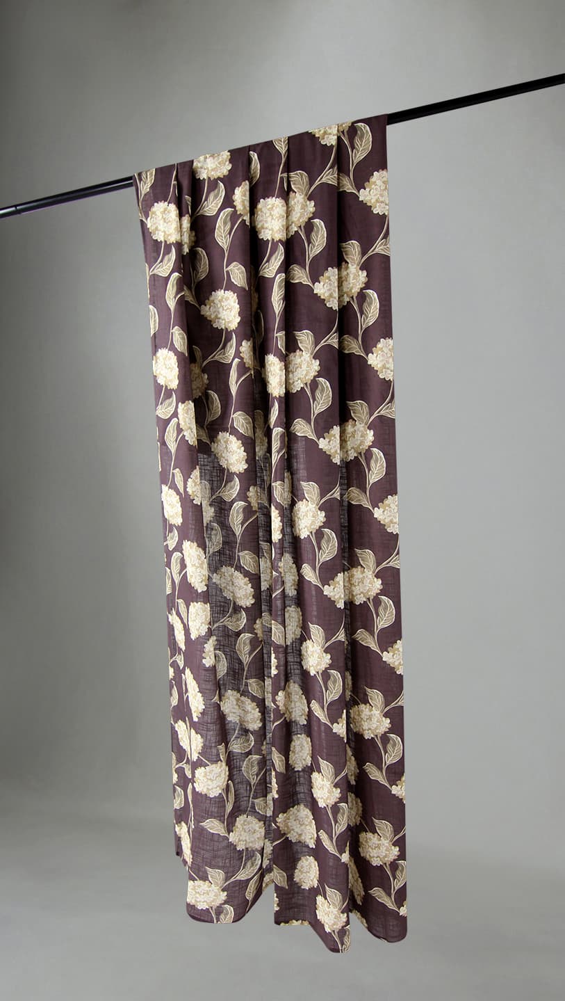 Gardiner - Bomullsgardin - Dorthe (lila) (Storlek: 140 x 250 cm)