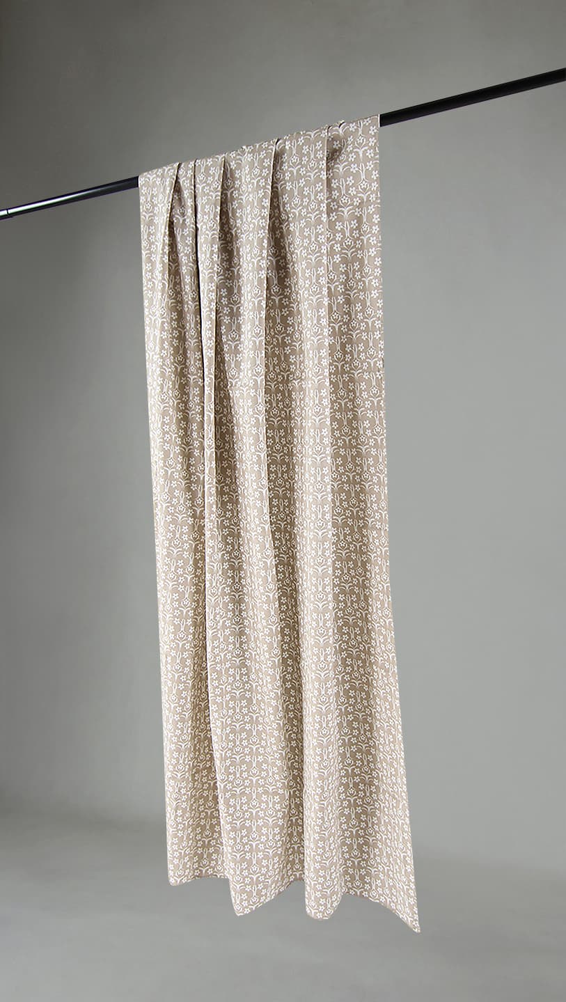 Gardiner - Bomullsgardin Ella (beige) (Storlek: 140 x 300)