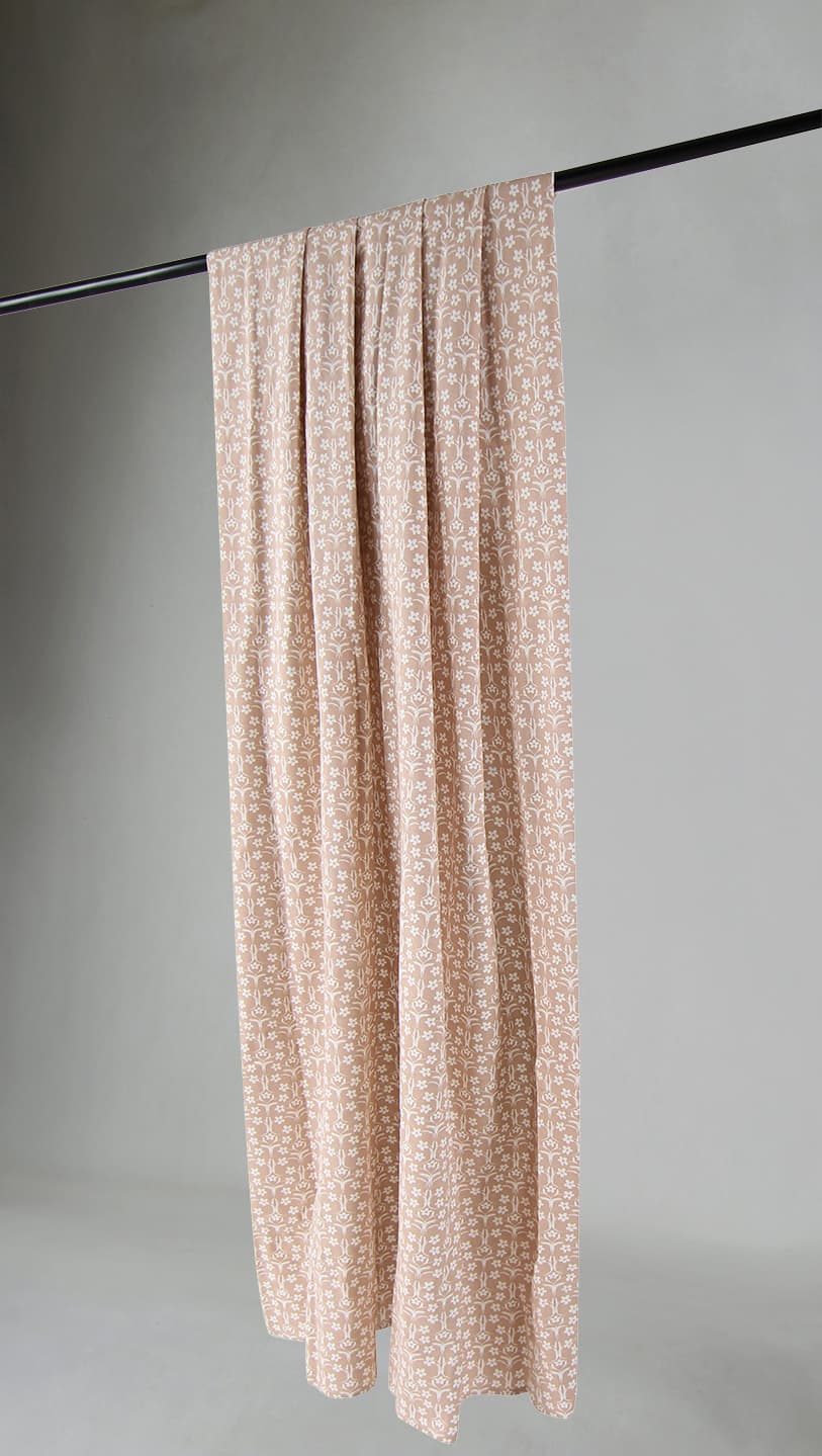 Gardiner - Bomullsgardin Ella (rosa) (Storlek: 140 x 300)