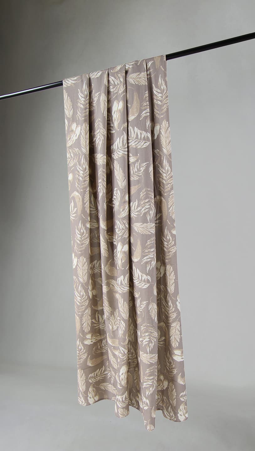 Gardiner - Bomullsgardin Lowe (beige) (Storlek: 140 x 250 cm)