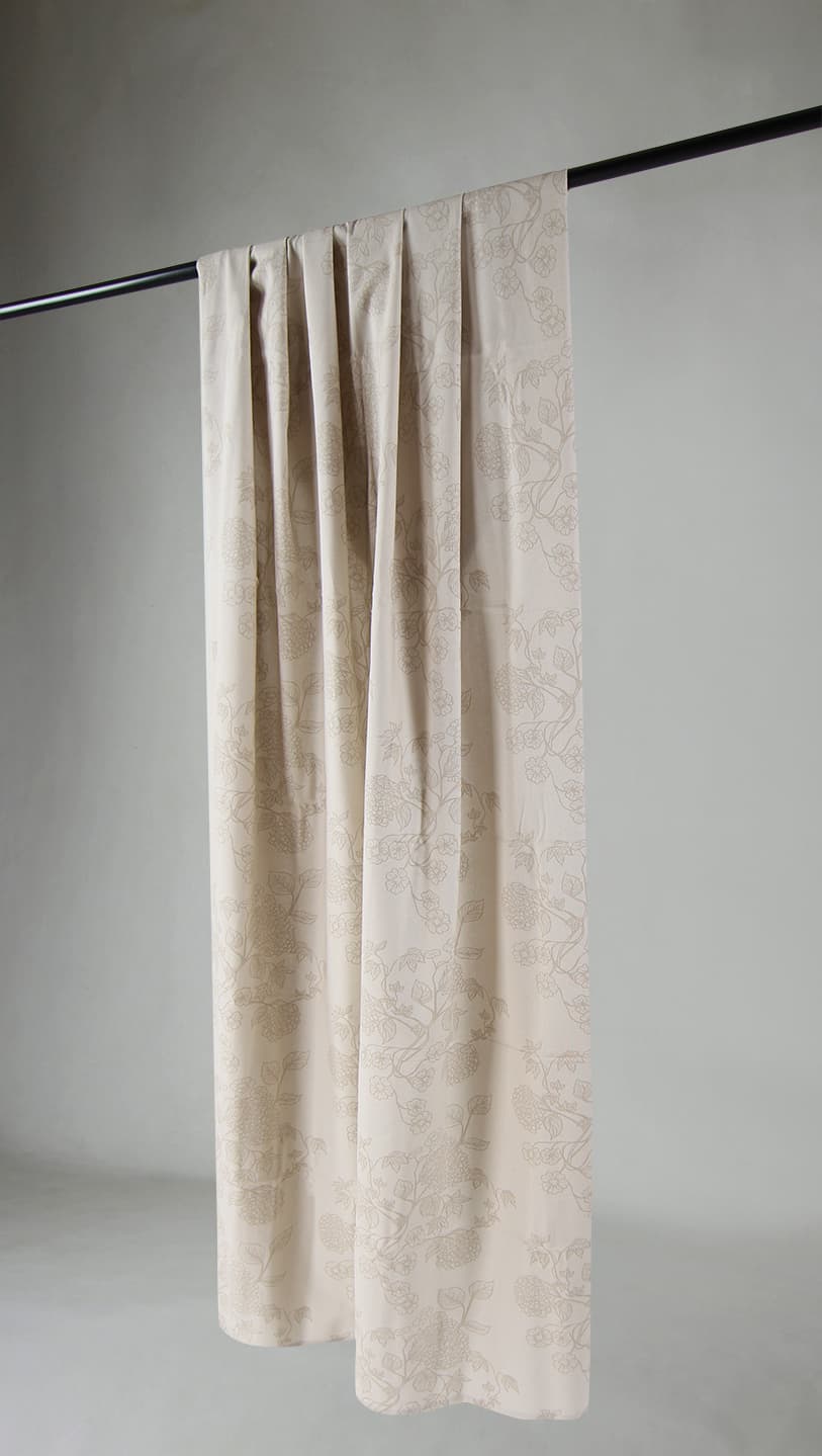 Gardiner - Bomullsgardin Minna (beige) (Storlek: 140 x 300)