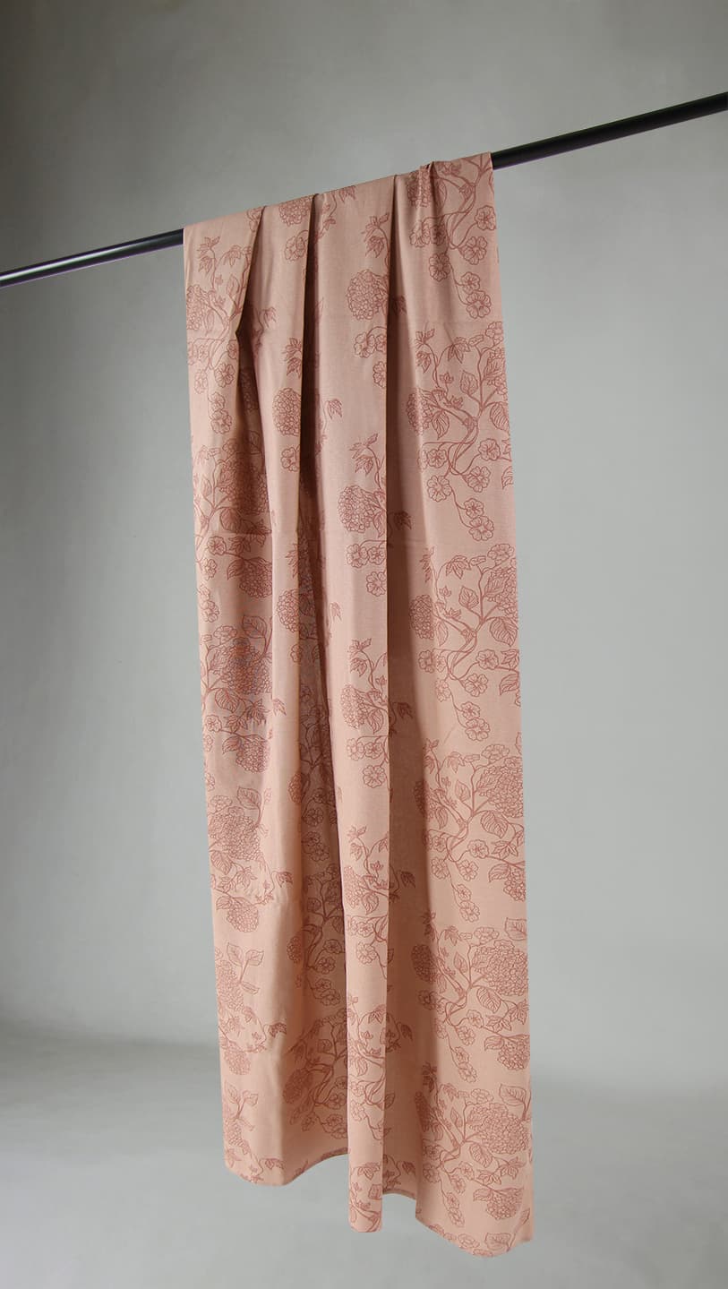 Gardiner - Bomullsgardin Minna (rosa) (Storlek: 140 x 300)