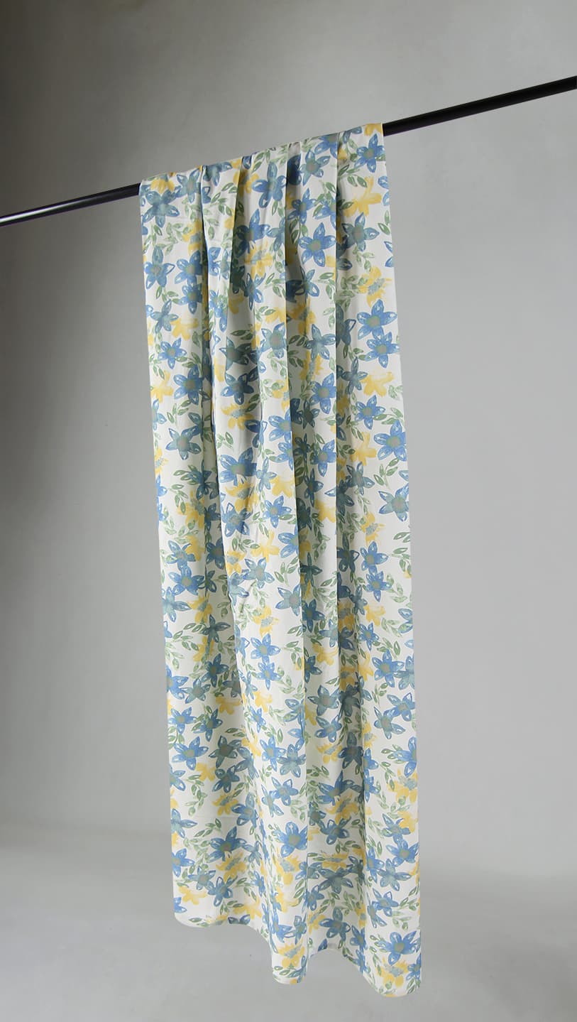 Gardiner - Bomullsgardin Petite (blå) (Storlek: 140 x 250 cm)