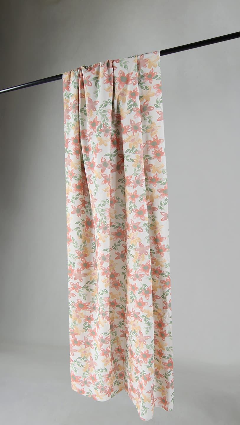 Gardiner - Bomullsgardin Petite (rosa) (Storlek: 140 x 300 cm)