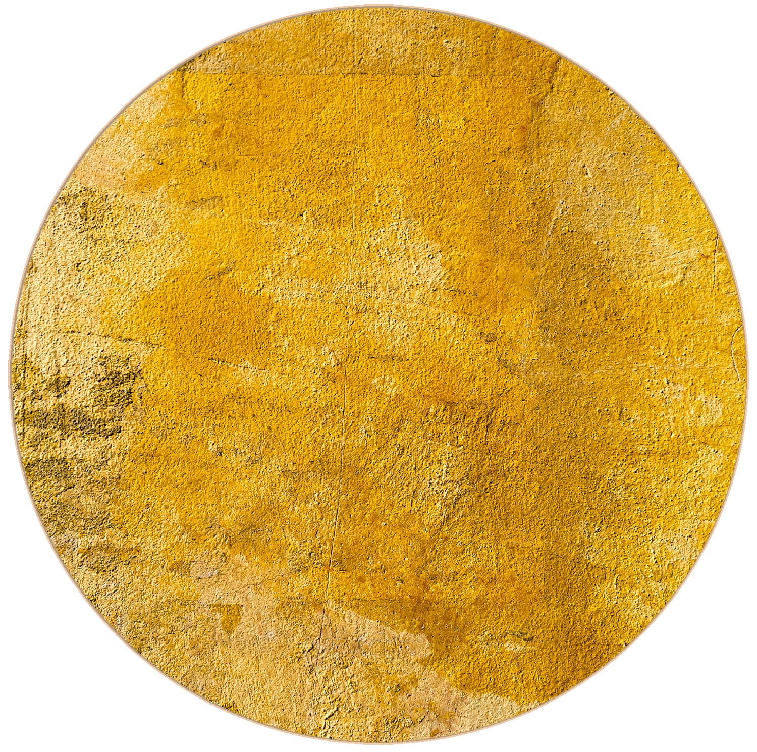 Rund matta - Arbus (guld) (Storlek: Ø 200 cm)