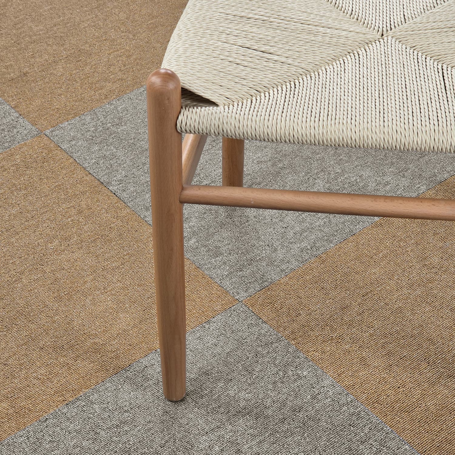 Heltäckningsmatta - Almeria Textilplattor 24-pack (beige) (Storlek: 50 x 50 cm)