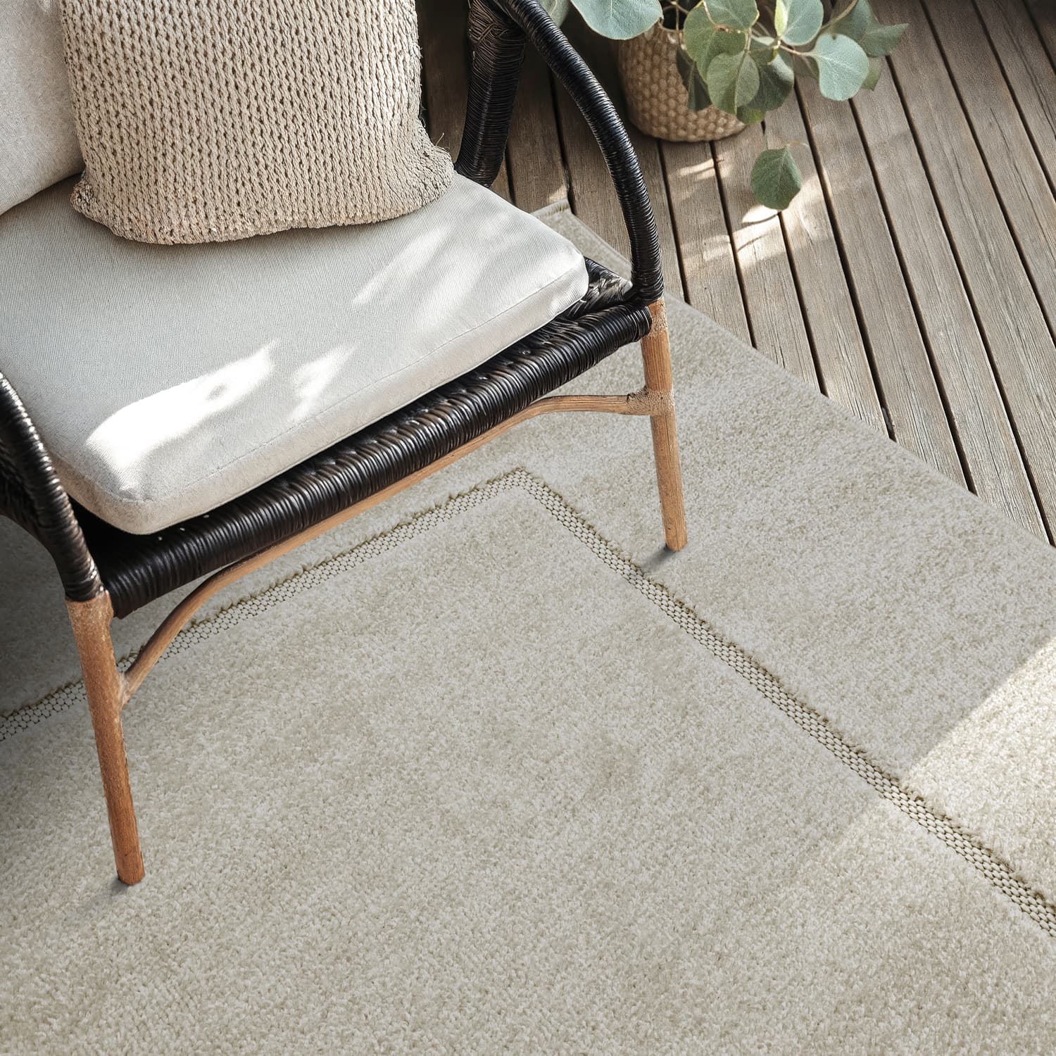 Shaggy Indoor/Outdoor - Syracuse (cream) (Storlek: 80 x 200 cm)