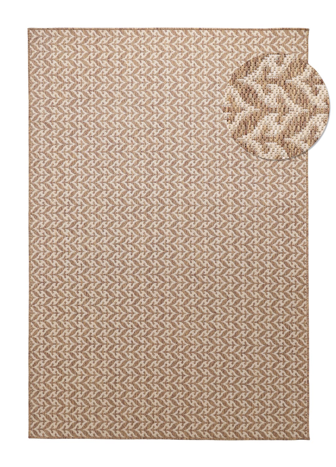 Inomhus/utomhusmatta - Sfax (brun) (Storlek: 80 x 150 cm)