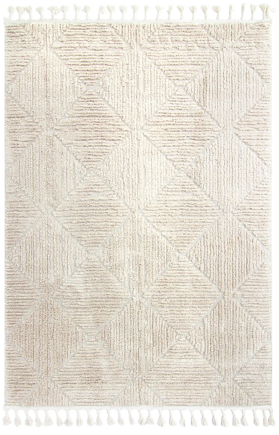 Shaggy - Dallas (beige) (Storlek: 240 x 340 cm)