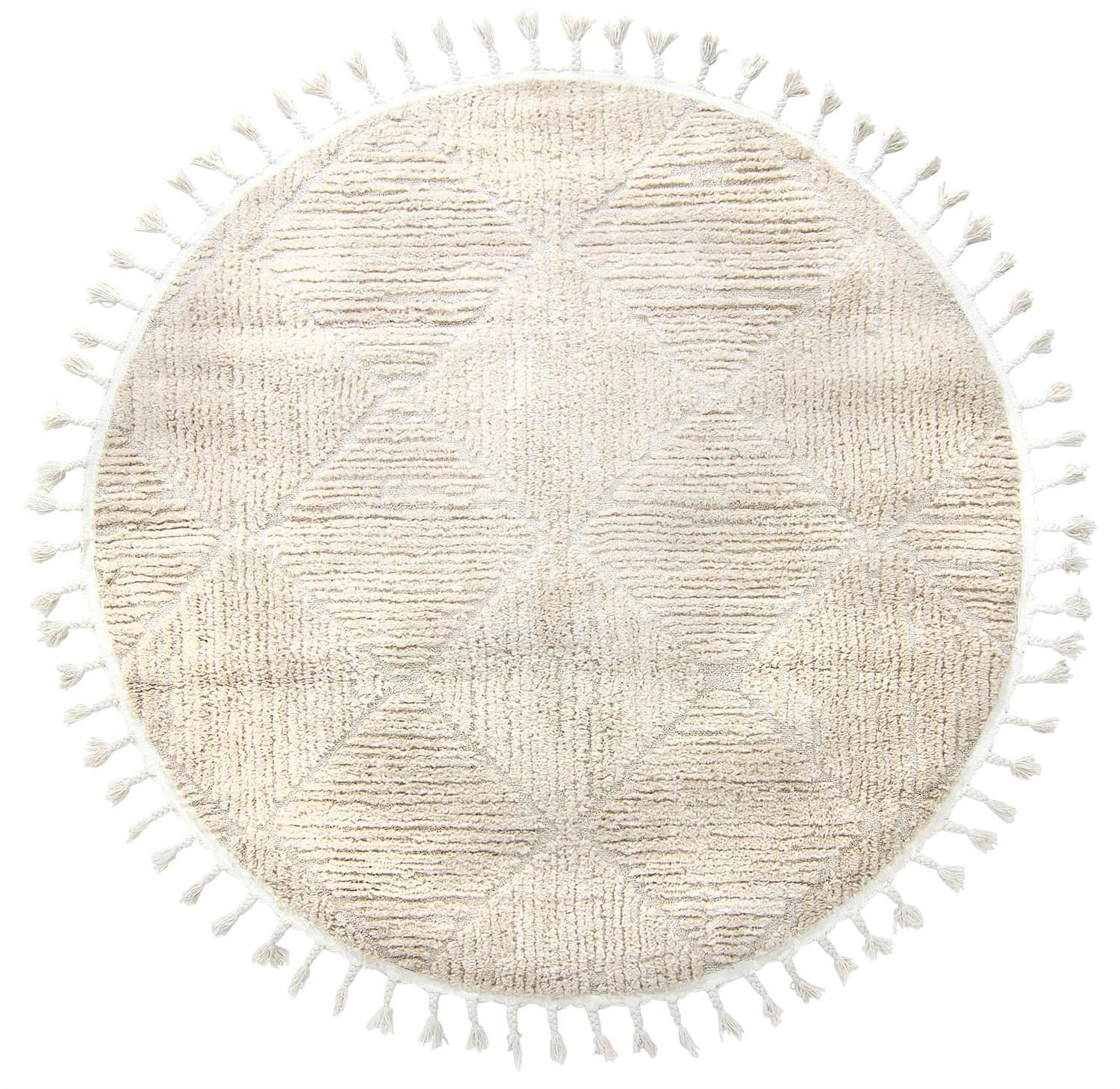 Rund matta - Dallas (beige) (Storlek: Ø 200 cm)