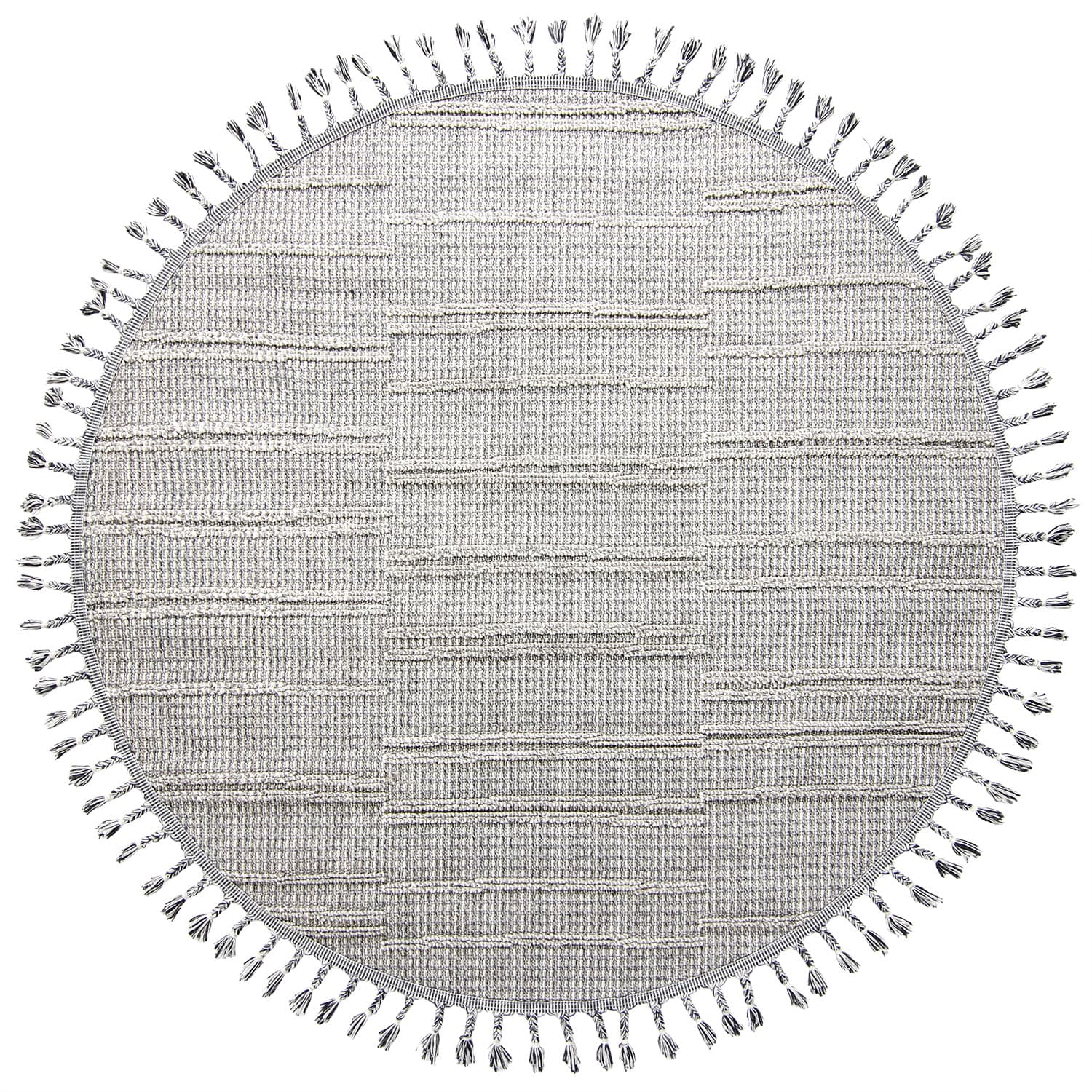 Rund matta - Indoor/Outdoor Paz (grå) (Storlek: Ø 200 cm)