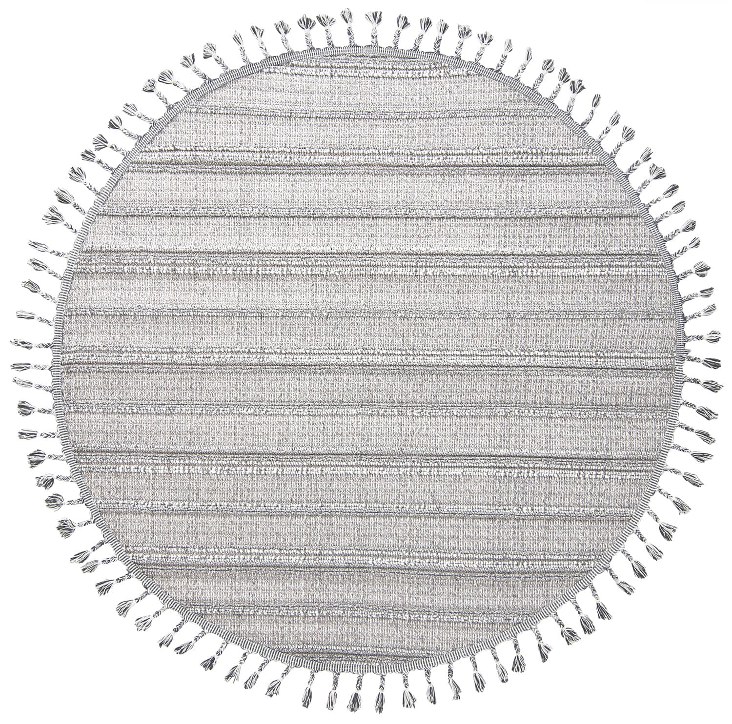 Rund matta - Indoor/Outdoor Sofia (grå/blå) (Storlek: Ø 160 cm)