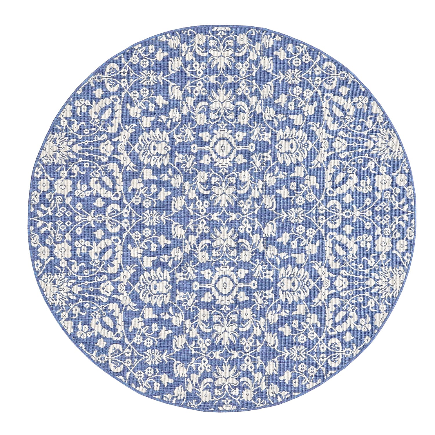 Rund matta - Brussels Ocean (blå) (Storlek: Ø 160 cm)