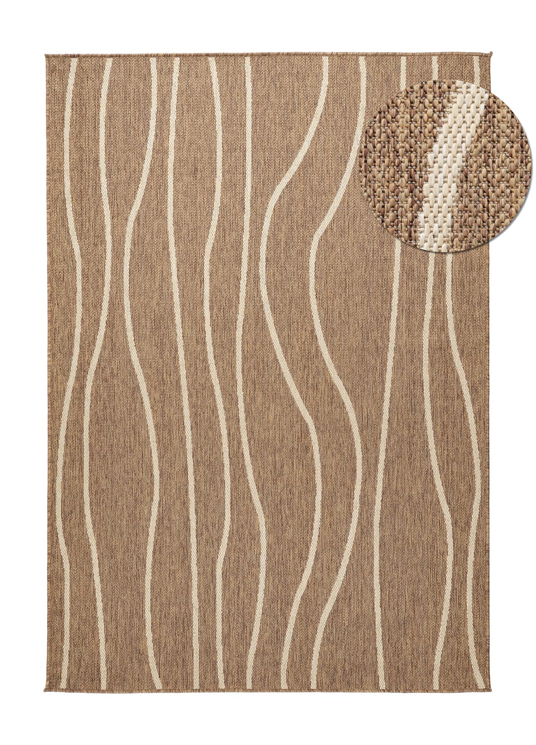 Inomhus/utomhusmatta - Djerba (brun) (Storlek: 80 x 150 cm)