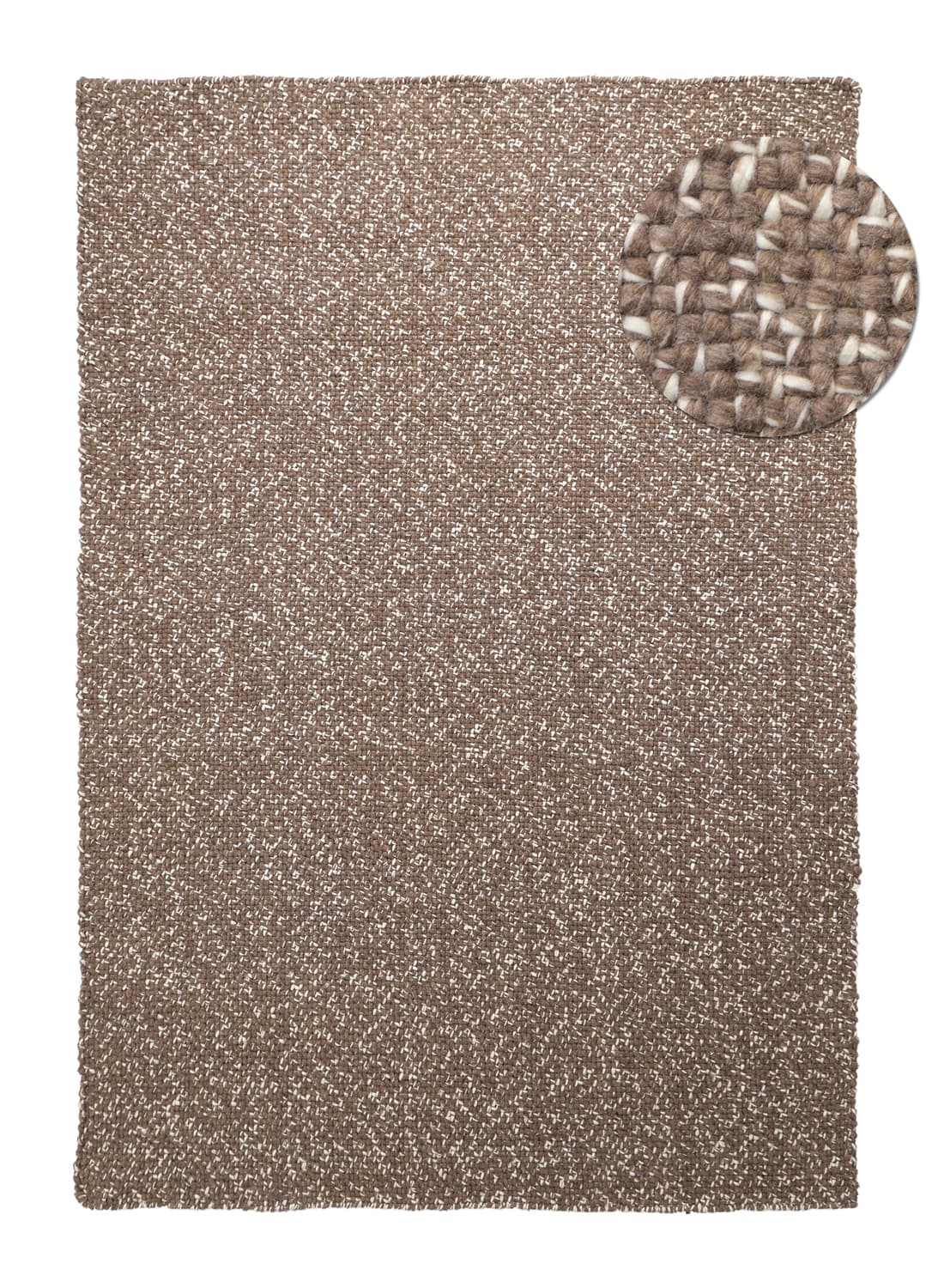 Inomhus/utomhusmatta - Orta Wool Look (brun) (Storlek: 240 x 340 cm)