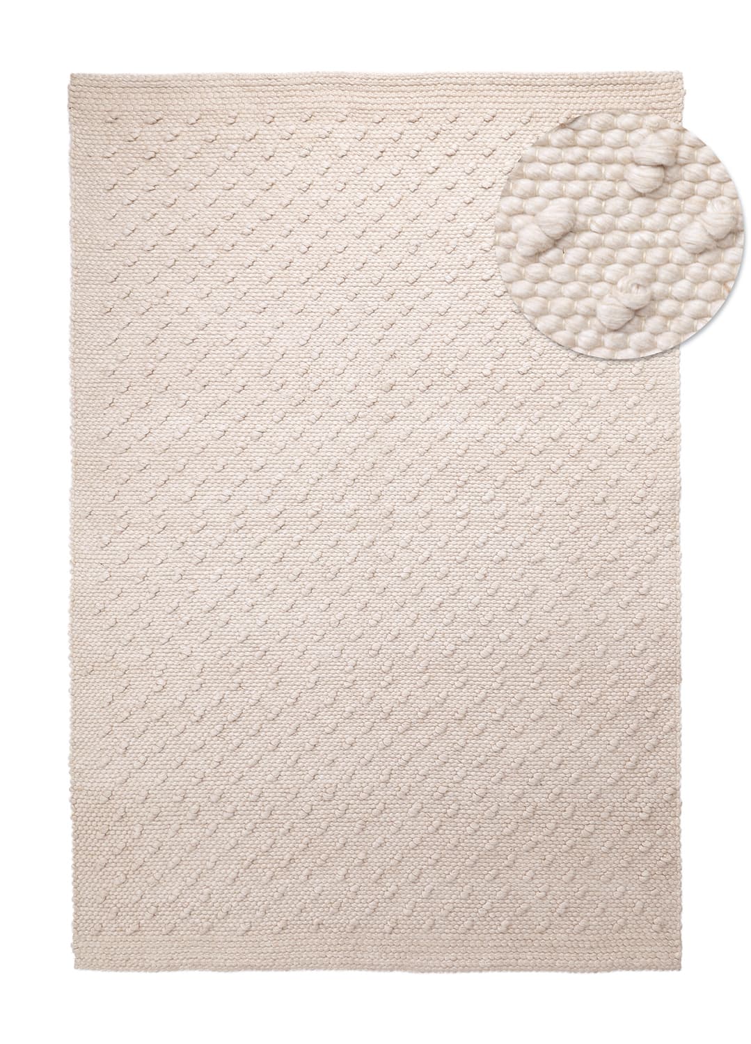 Inomhus/utomhusmatta - Todi Wool Look (creme) (Storlek: 80 x 150 cm)