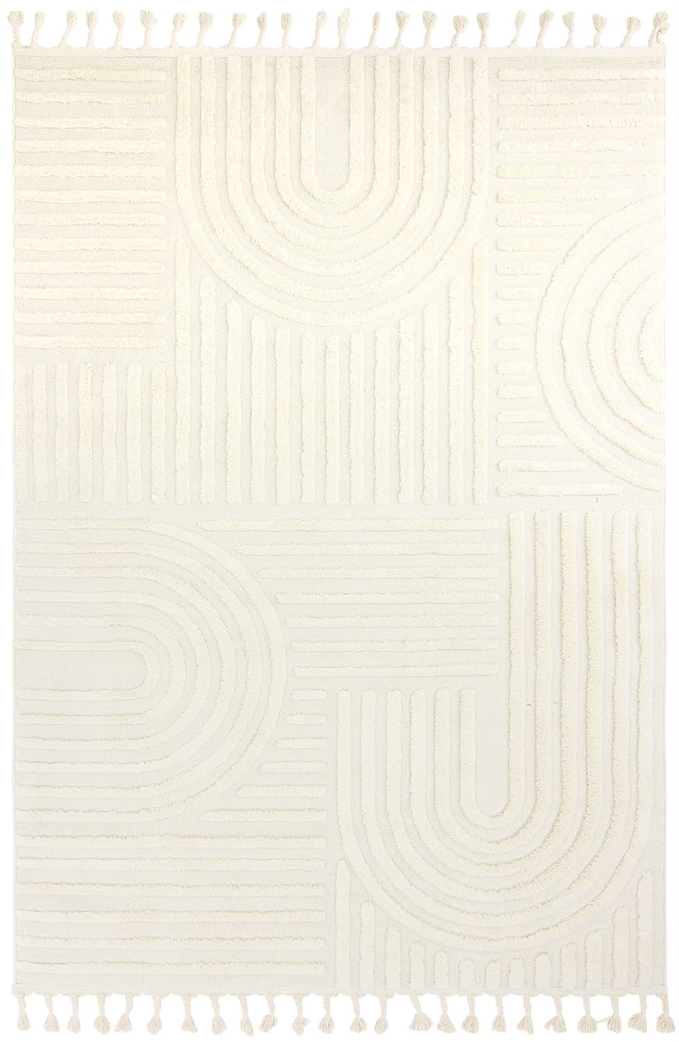 Shaggy - Campbell (offwhite) (Storlek: 200 x 290 cm)