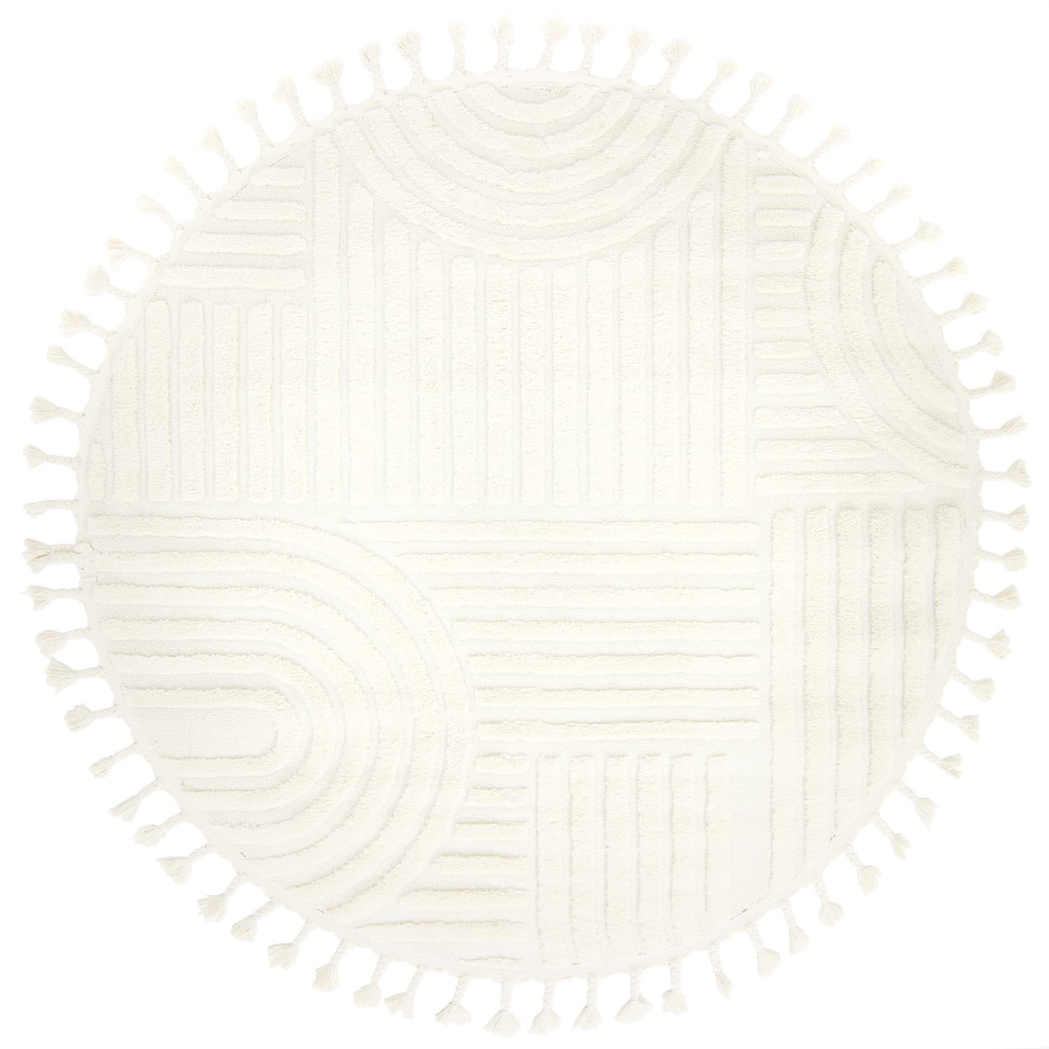 Rund matta - Campbell (offwhite) (Storlek: Ø 200 cm)
