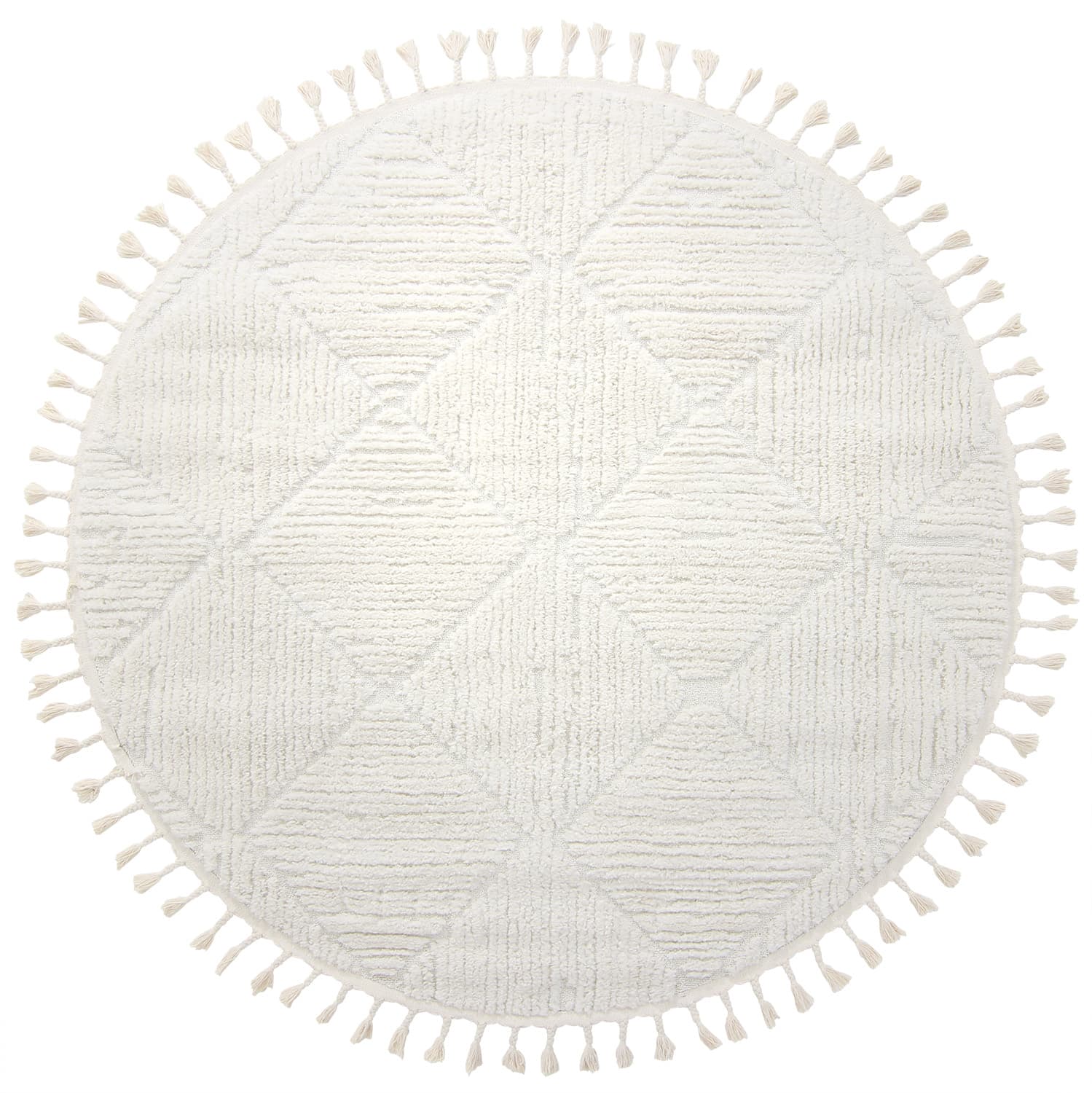 Rund matta - Dallas (offwhite) (Storlek: Ø 200 cm)