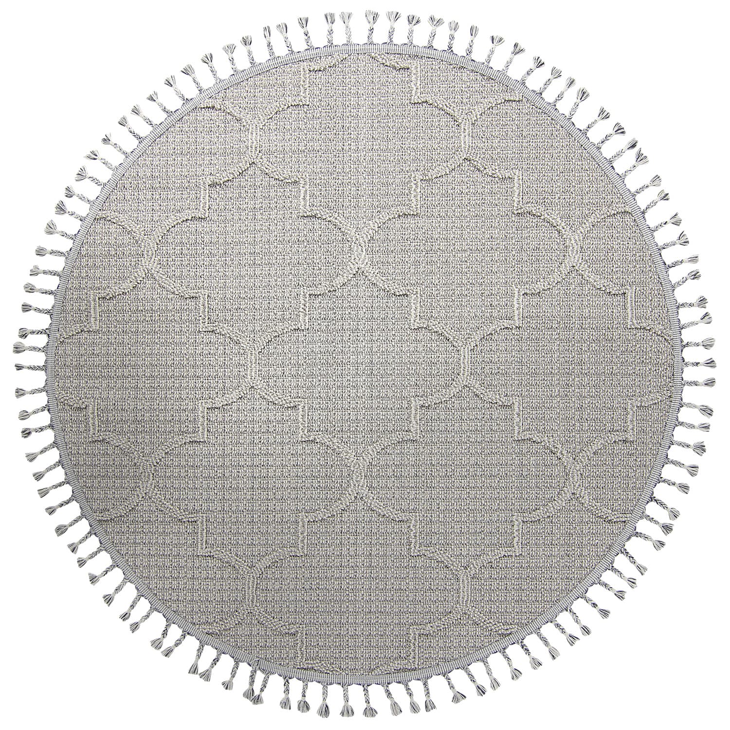 Rund matta - Indoor/Outdoor Santos (grå) (Storlek: Ø 200 cm)