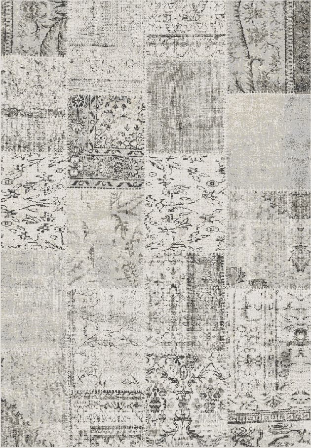 Wiltonmatta - Villani (cream/silver) (Storlek: 185 x 275 cm)