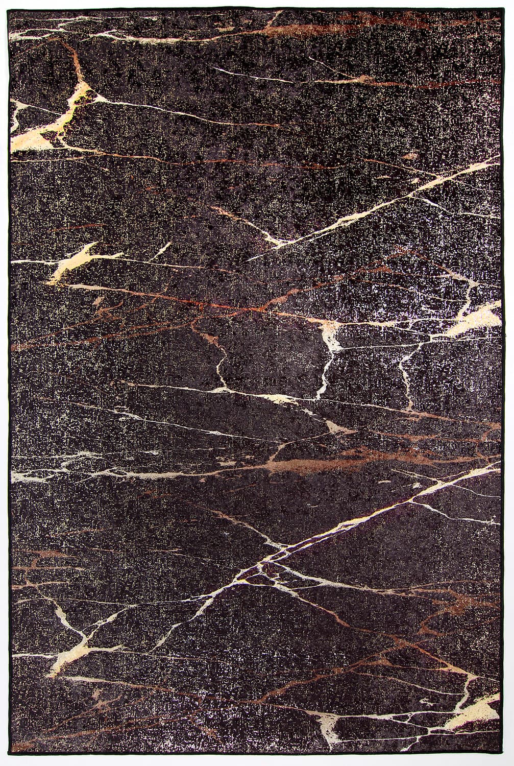 Wiltonmatta - Nara (svart/guld) (Storlek: 200 x 280 cm)