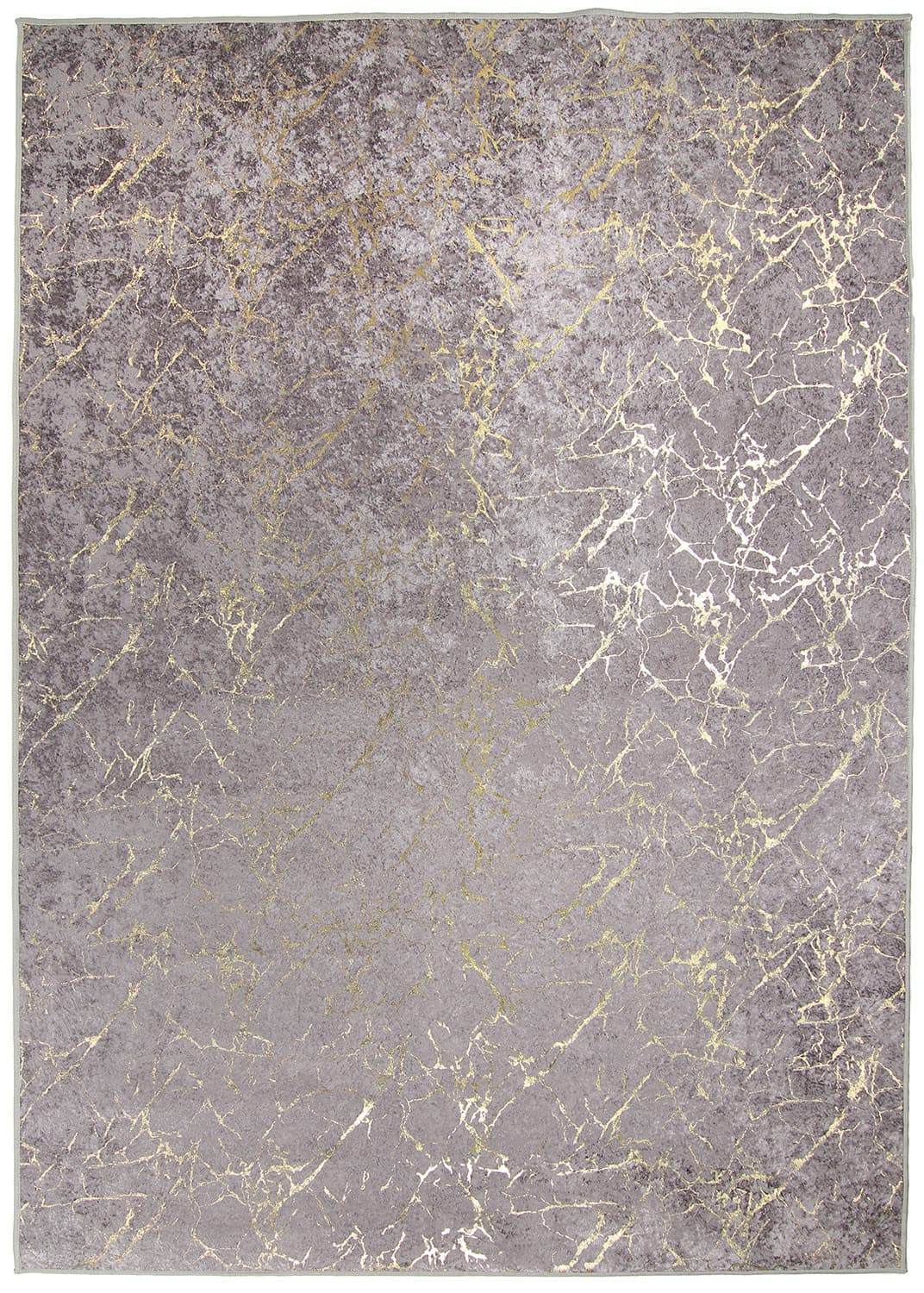 Wiltonmatta - Zaria (mörkgrå/guld) (Storlek: 160 x 230 cm)