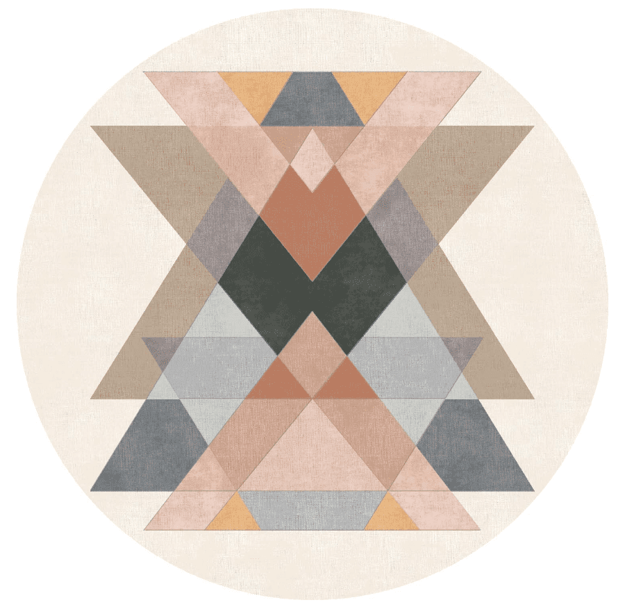 Rund matta - Jeral (beige/multi) (Storlek: Ø 240 cm)