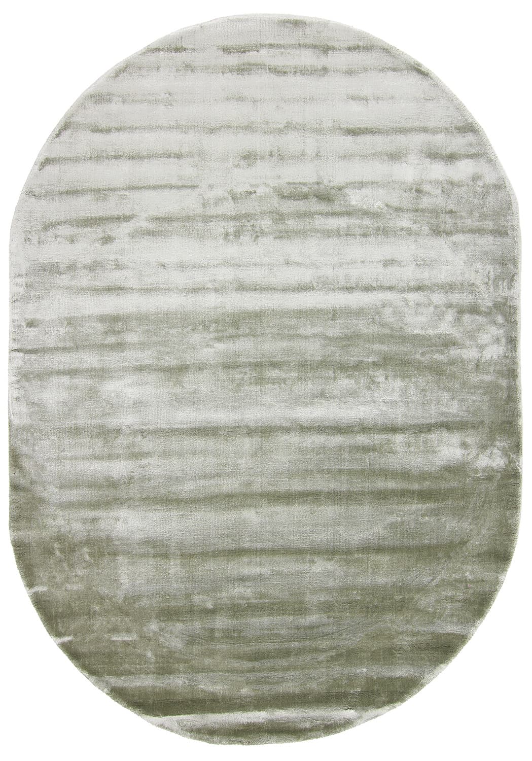 Oval viskosmatta - Jodhpur Special Luxury Edition (grön) (Storlek: 170 x 240 cm)