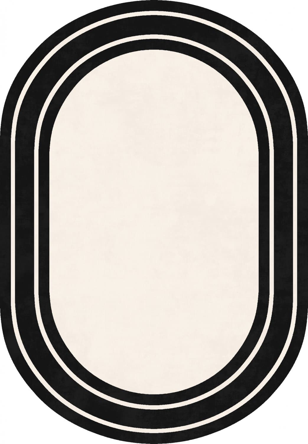 Oval matta - Josie (svart) (Storlek: 200 x 280 cm)