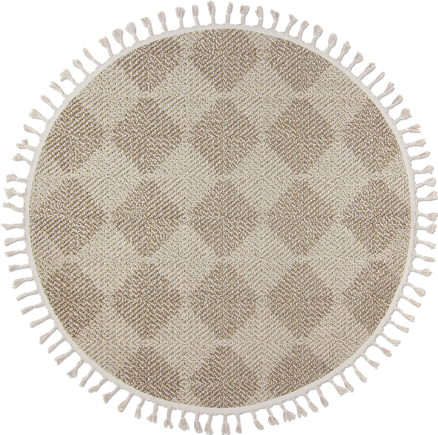 Rund matta - Indoor/Outdoor Dakota (beige) (Storlek: Ø 160 cm)