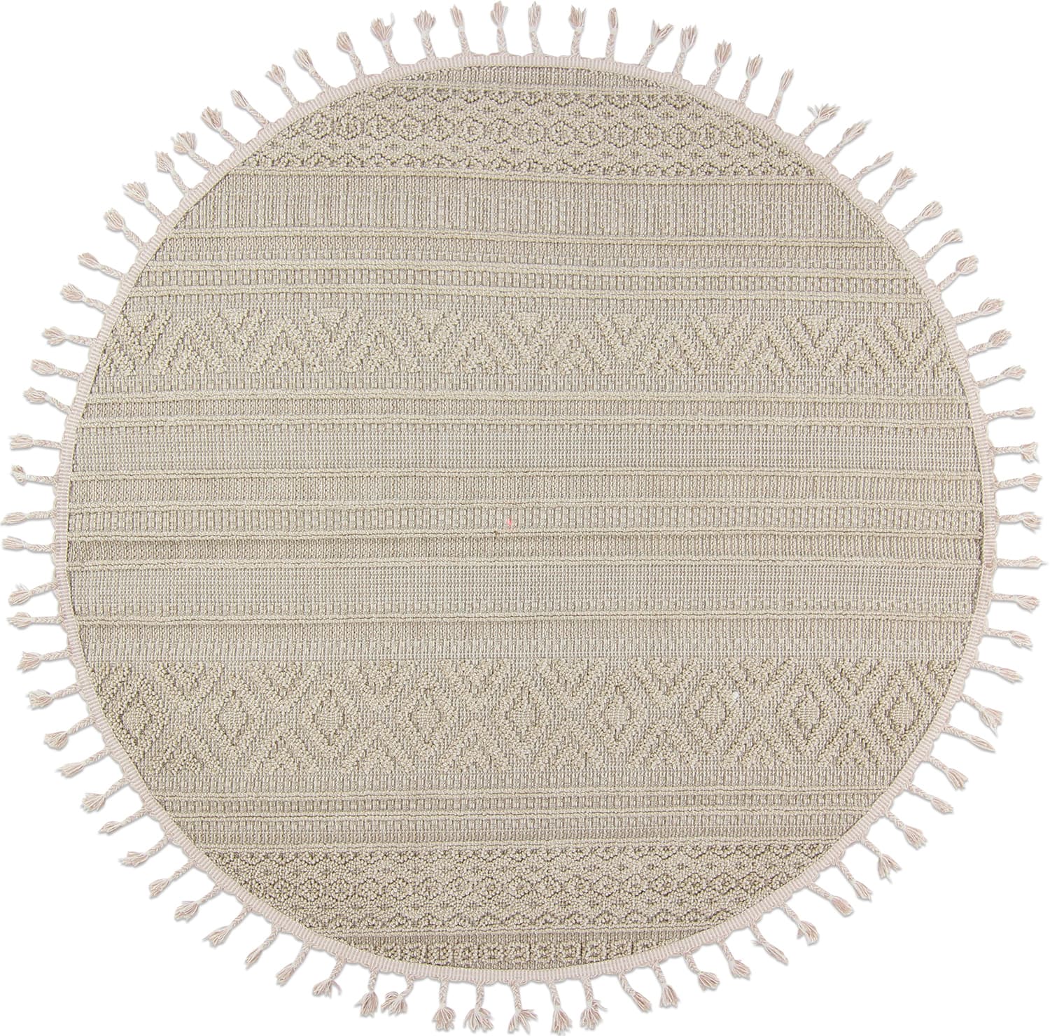 Rund matta - Indoor/Outdoor Athena (beige) (Storlek: Ø 200 cm)