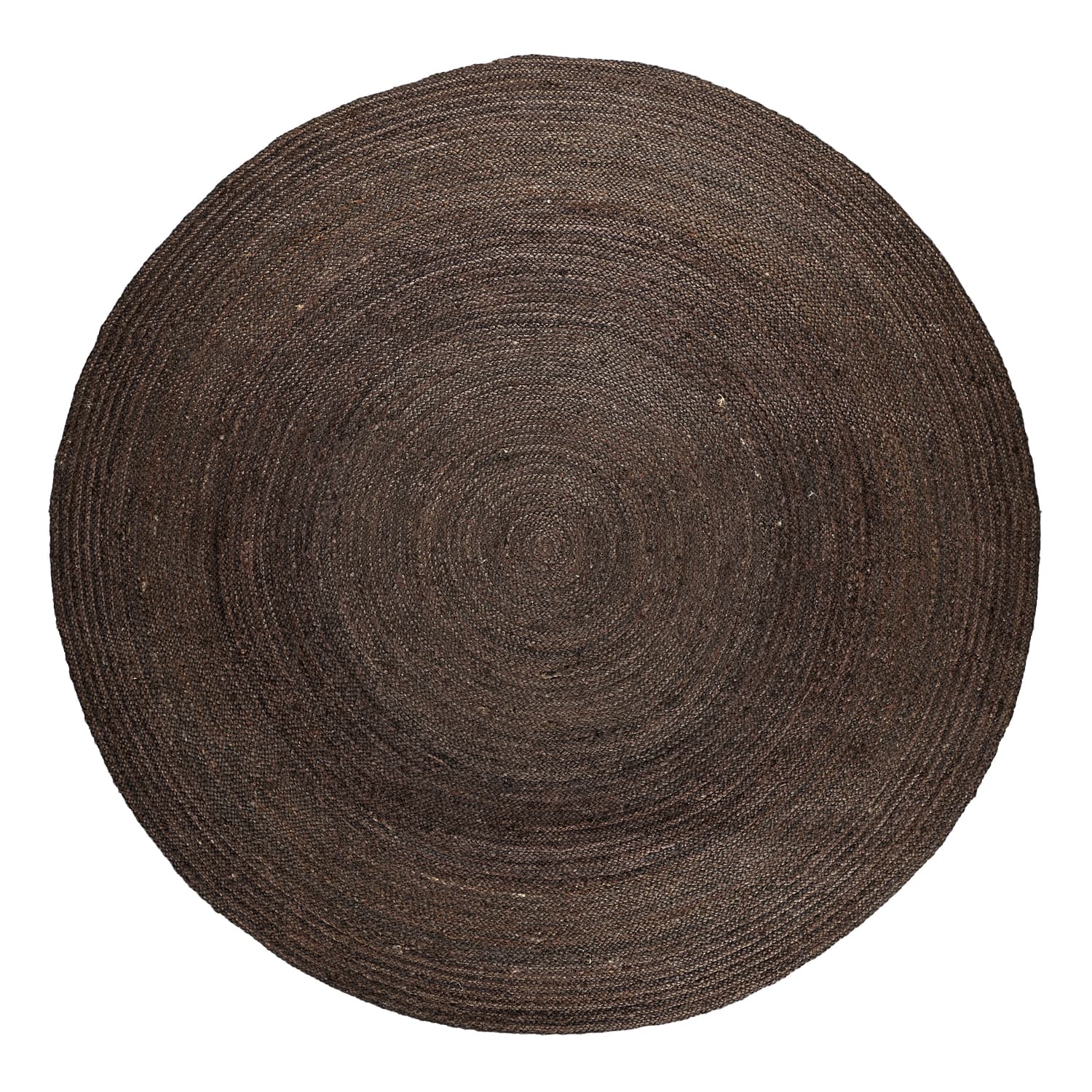 Rund jutematta - Amasia (mörk taupe) (Storlek: Ø 80 cm)