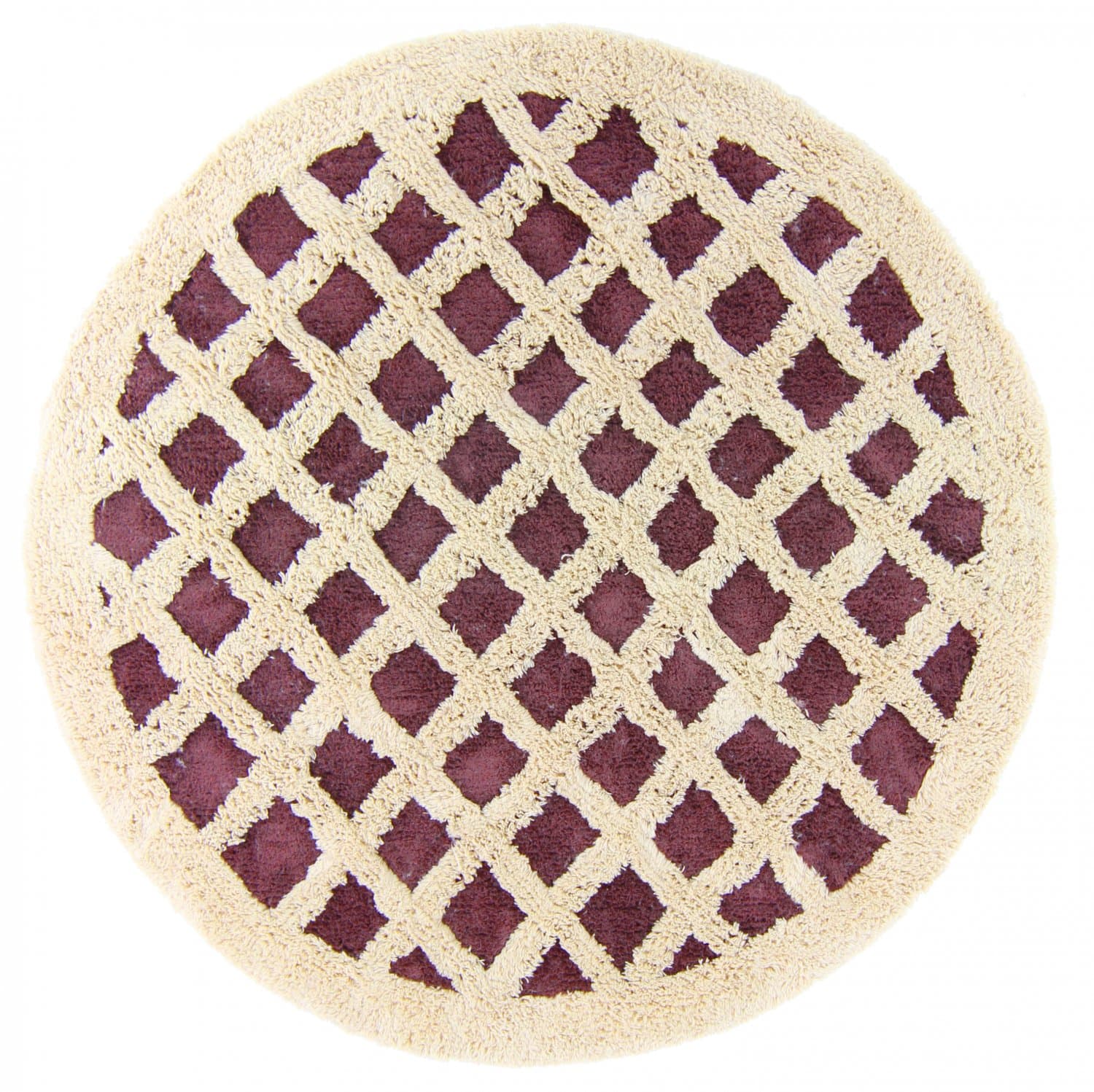 Rund matta - Kara (brun/offwhite) (Storlek: Ø 200 cm)