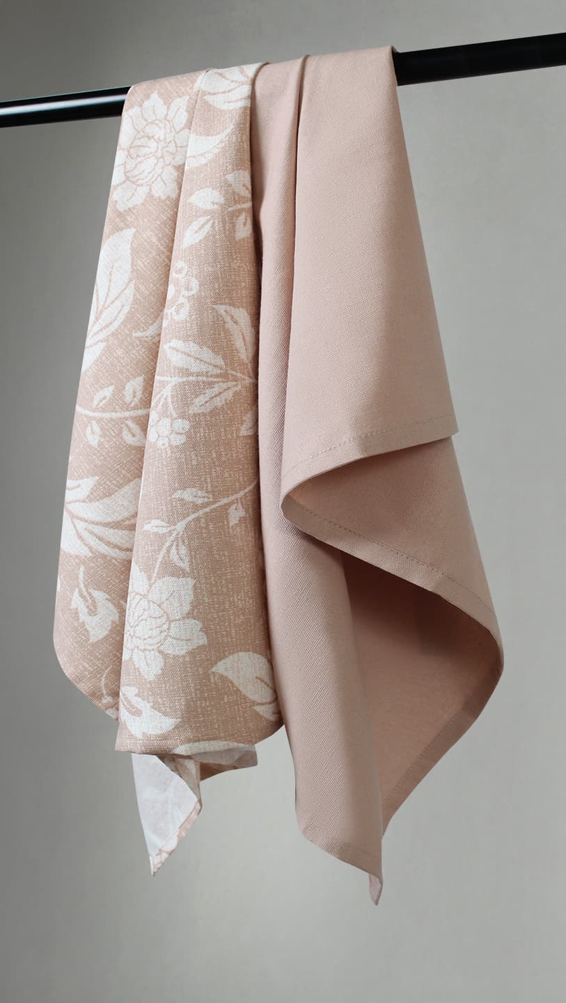 Kökshandduk 2-pack - Onni (rosa) (Storlek: 50 x 70)