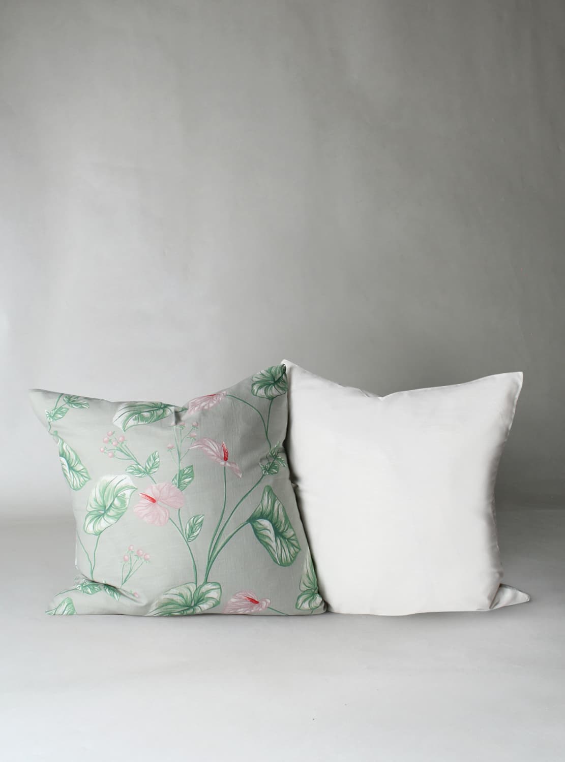 Kuddfodral 2-pack - Adella (grön/lila) (Storlek: 45 x 45 cm)