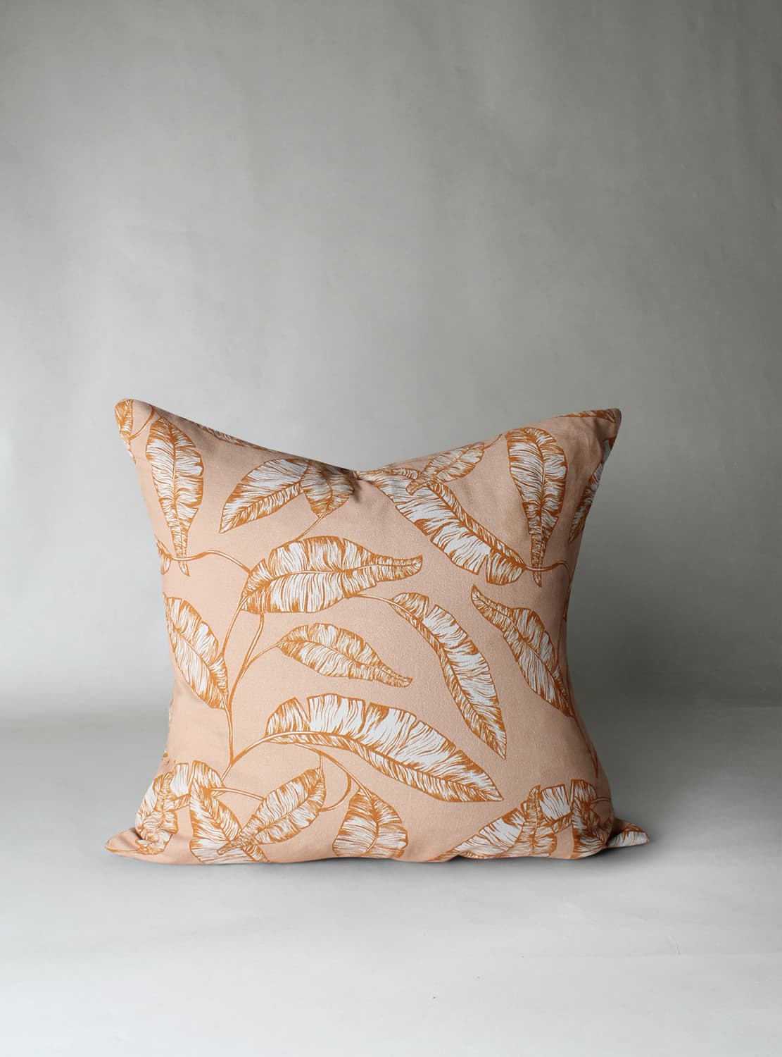 Kuddfodral - Leaves (orange) (Storlek: 45 x 45 cm)