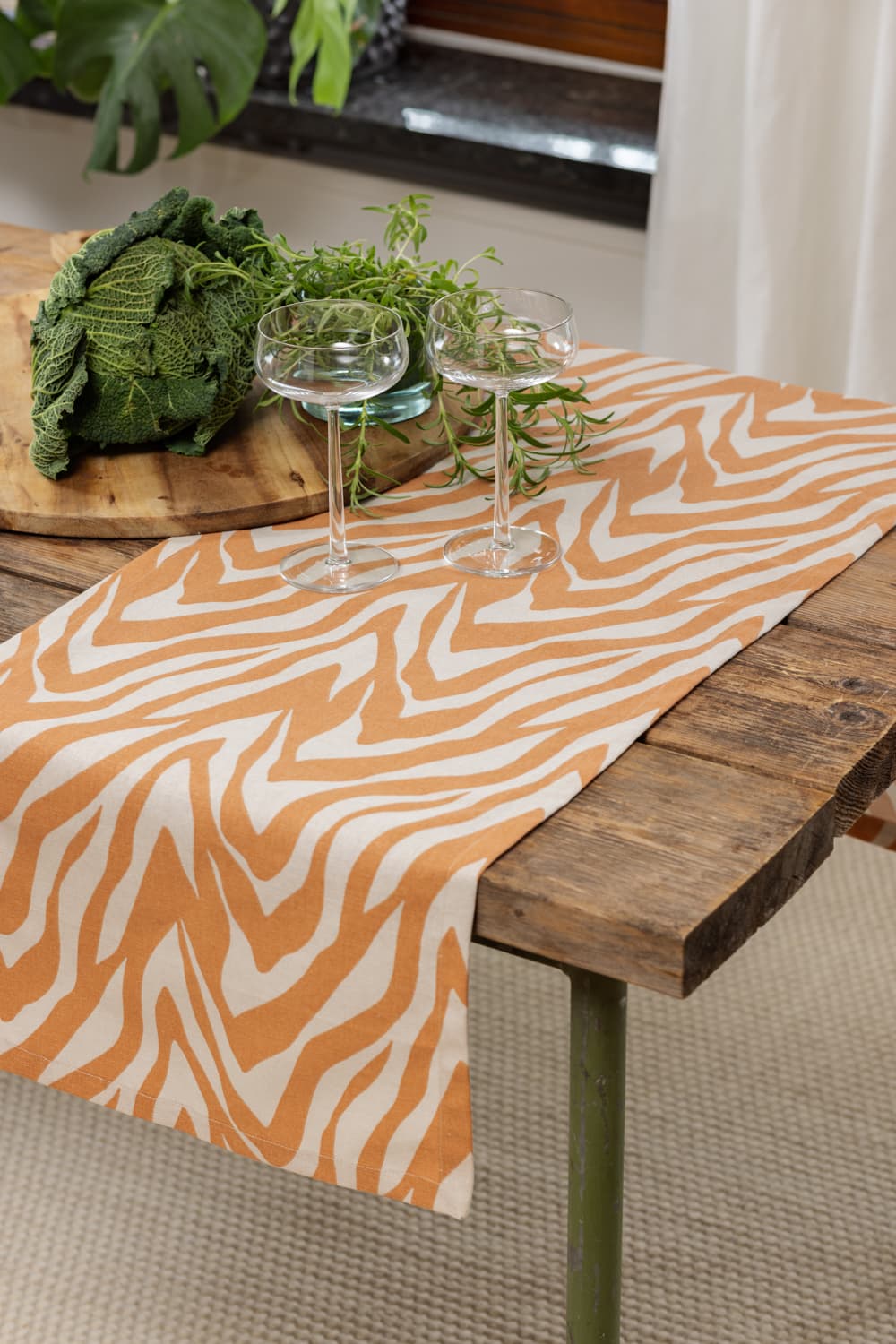 Bordslöpare - Löpare Laura (orange) (Storlek: 40 x 140)