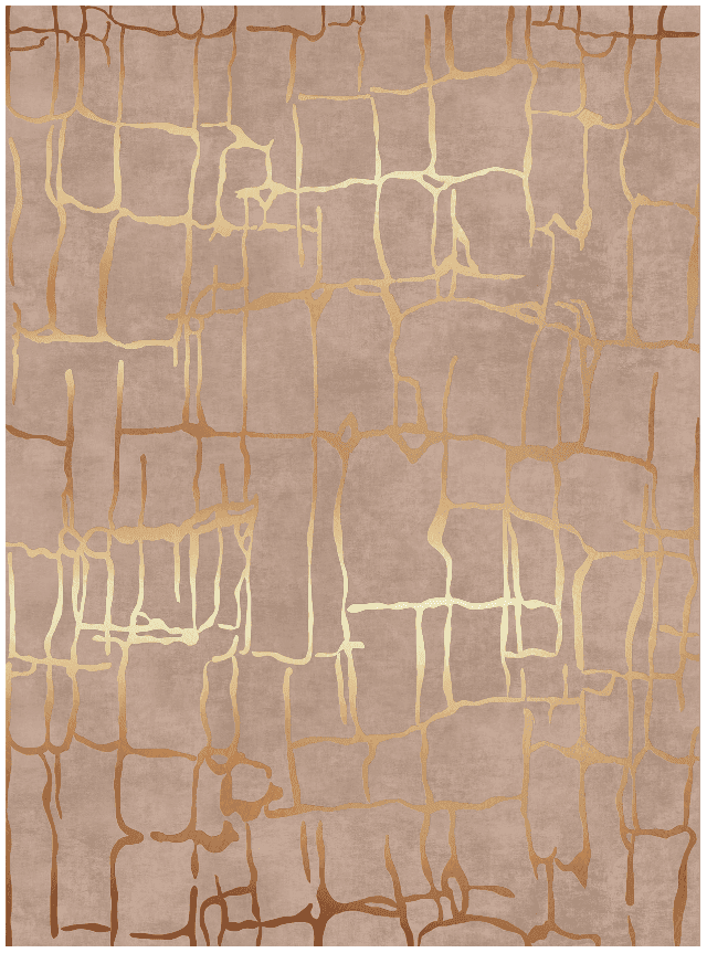 Wiltonmatta - Lorenzo (brun/guld) (Storlek: 200 x 280 cm)