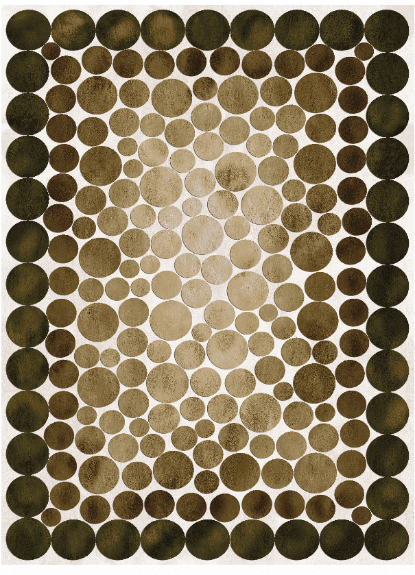 Wiltonmatta - Marineo (brun/grön) (Storlek: 200 x 280 cm)