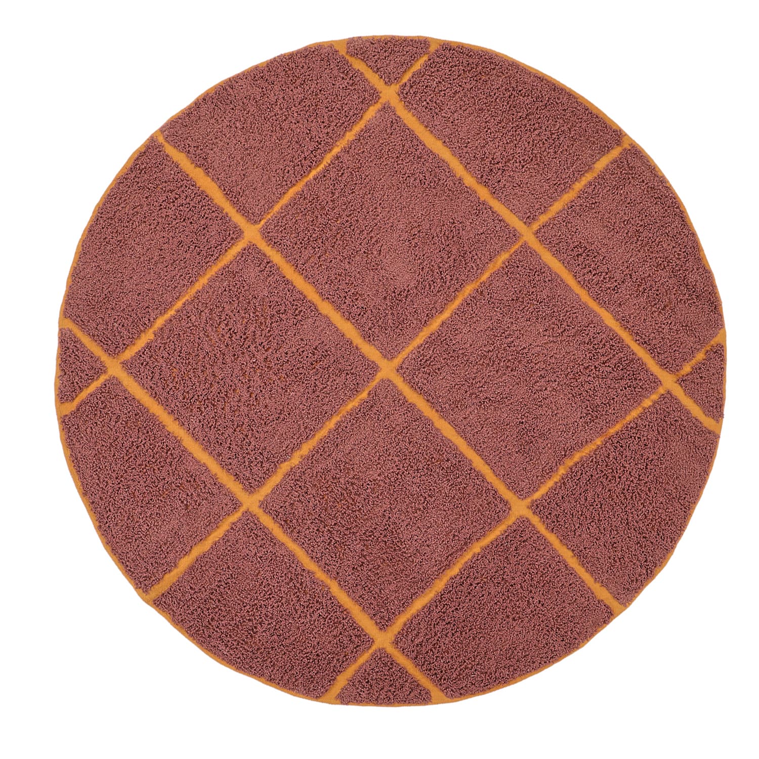 Rund matta - Bellevue Natural Cotton Shaggy (röd/orange) (Storlek: Ø 200 cm)